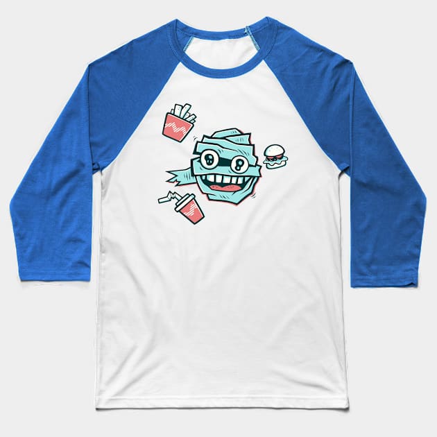 Fast Food Mummy Baseball T-Shirt by strangethingsa